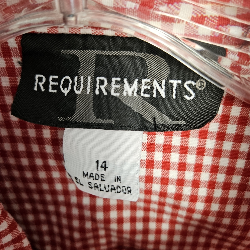 Red Checkered Button-Up Shirt - image 2